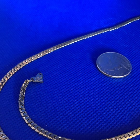 Vendome Jewelry Vintage Vendome Gold Tone Chain Necklace Heart Shaped Makers Mark W Hook